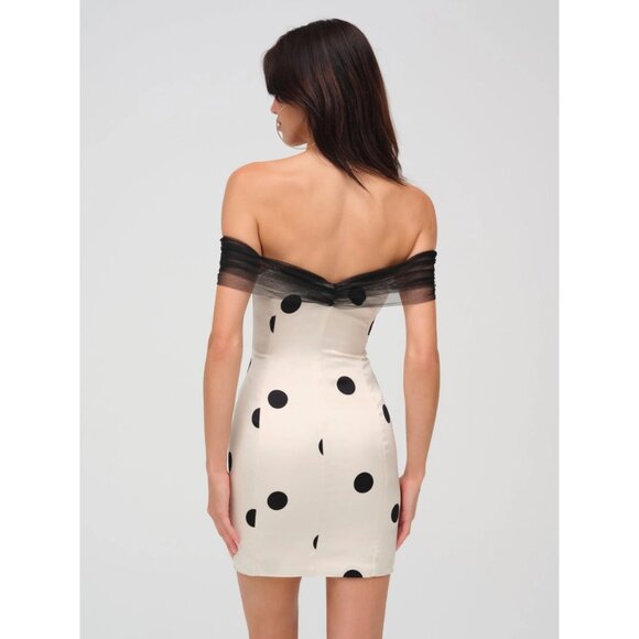 NWT For Love and Lemons Dorothy dot mini dress - Picture 7 of 13